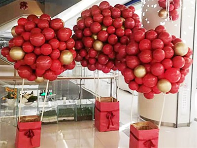 春节室内气球装饰，红红火火过大年！
